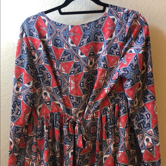 Paper Crown red and blue patterned dress - Picture 2 of 4